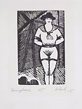 CHRISTIAN SCHAD, Dompteuse, 1915, woodcut